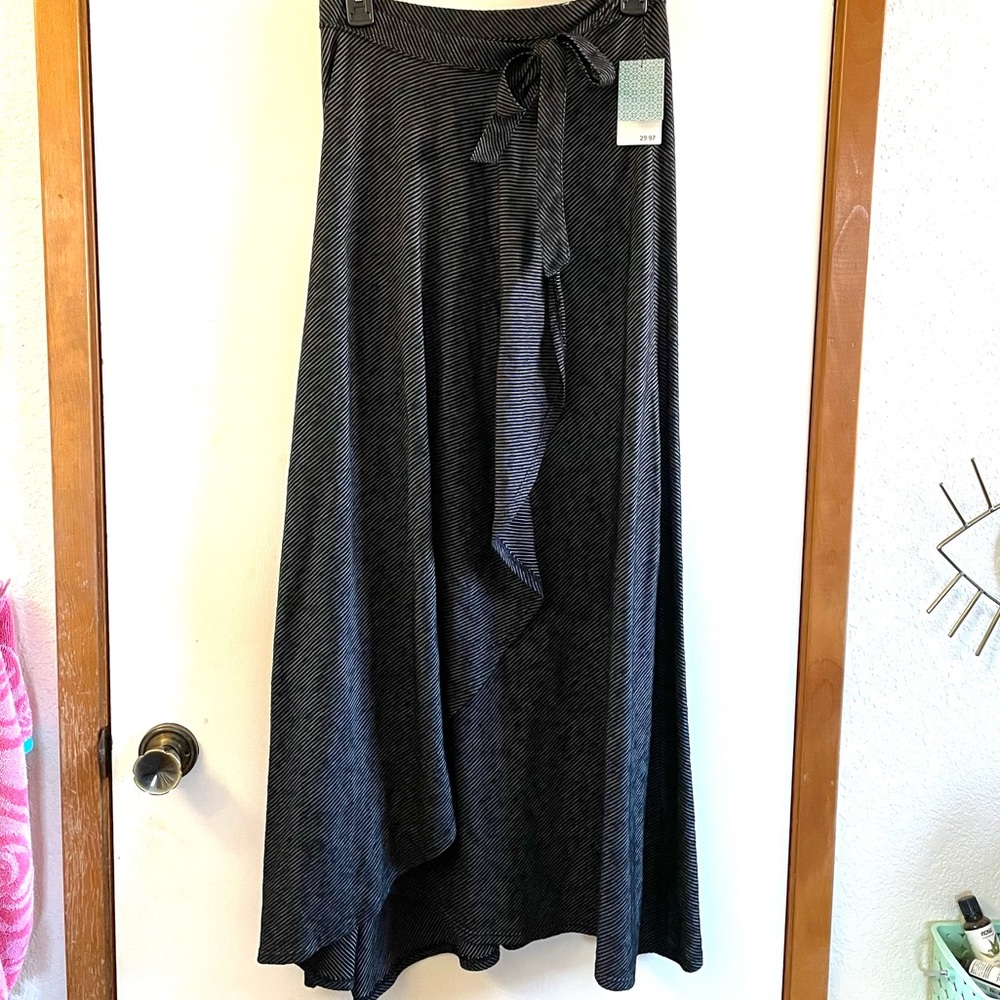 Susina Pin-Stripe Wrap Skirt